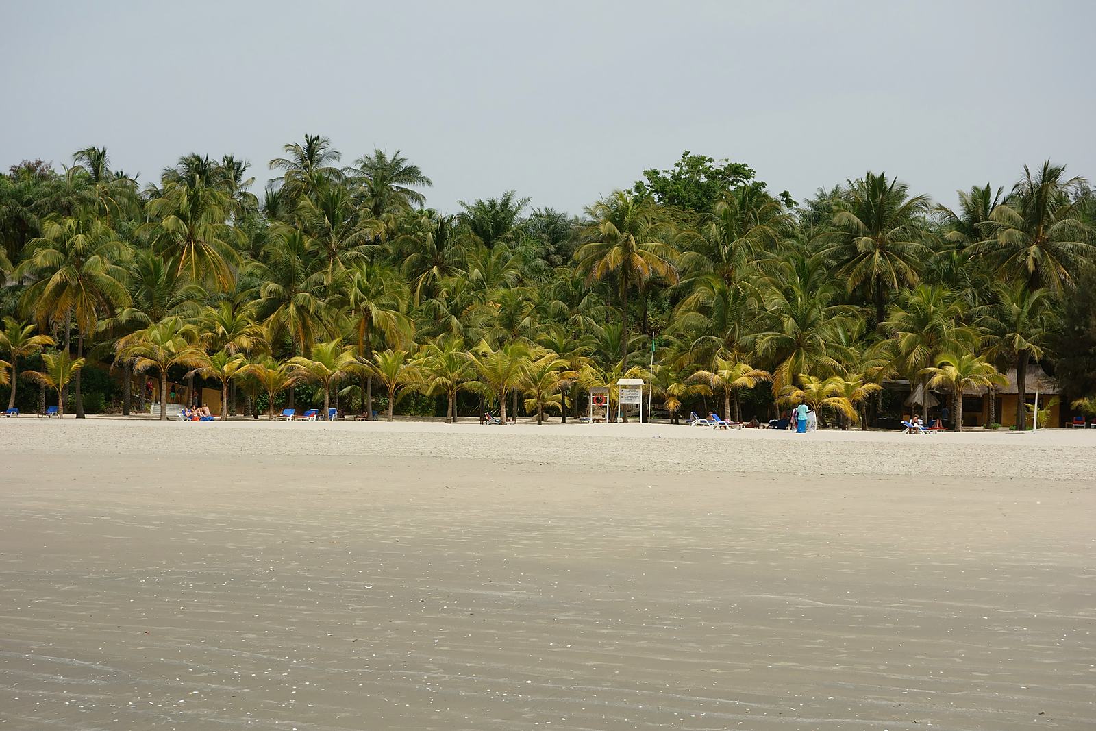 The palm-fringed beach at Cap Skirring, in the Casamance.